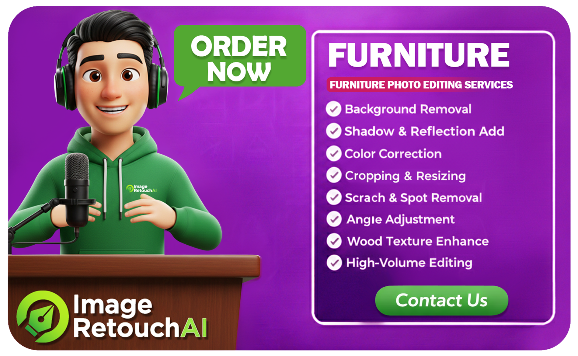 Furniture Retouching Service for Clean, True‑Color Product Images