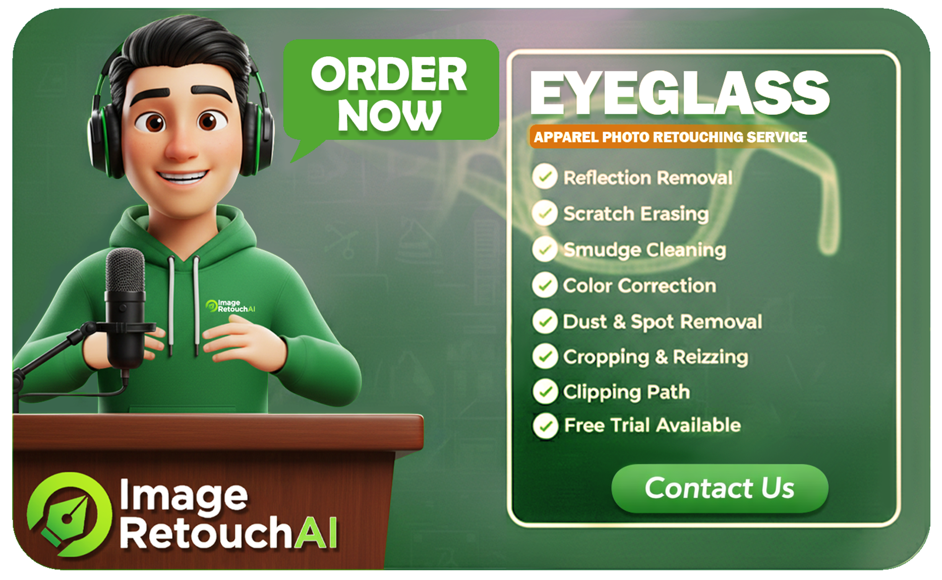 Get Eyeglass Photo Editing Service for Clear, Glare‑Free Images