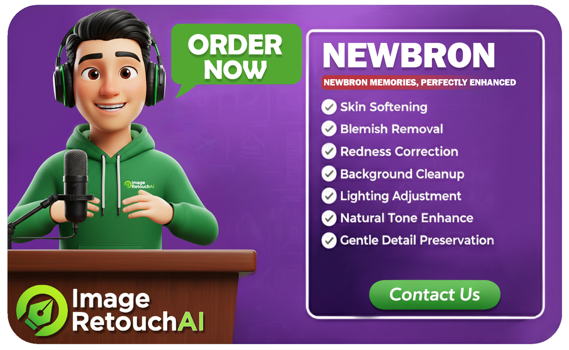 Newborn Retouching Servicefor Natural, Heartwarming Photos